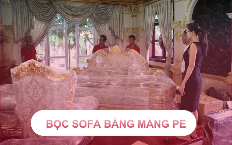 bọc sofa khi vận chuyển