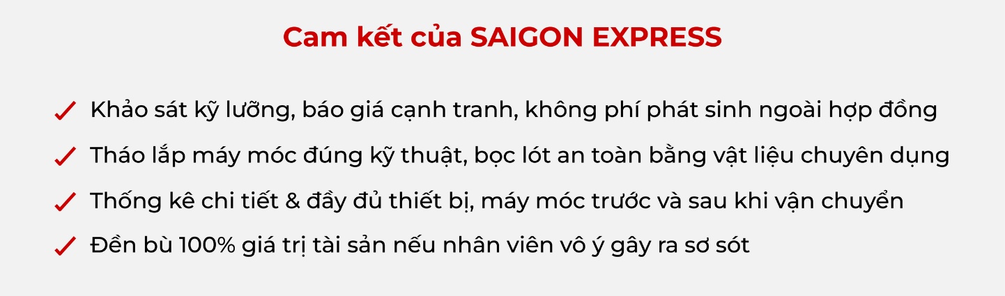 Saigon Express cam kết