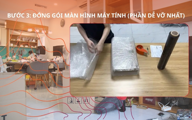 Bước 3 đóng gói thiết bị it văn phòng