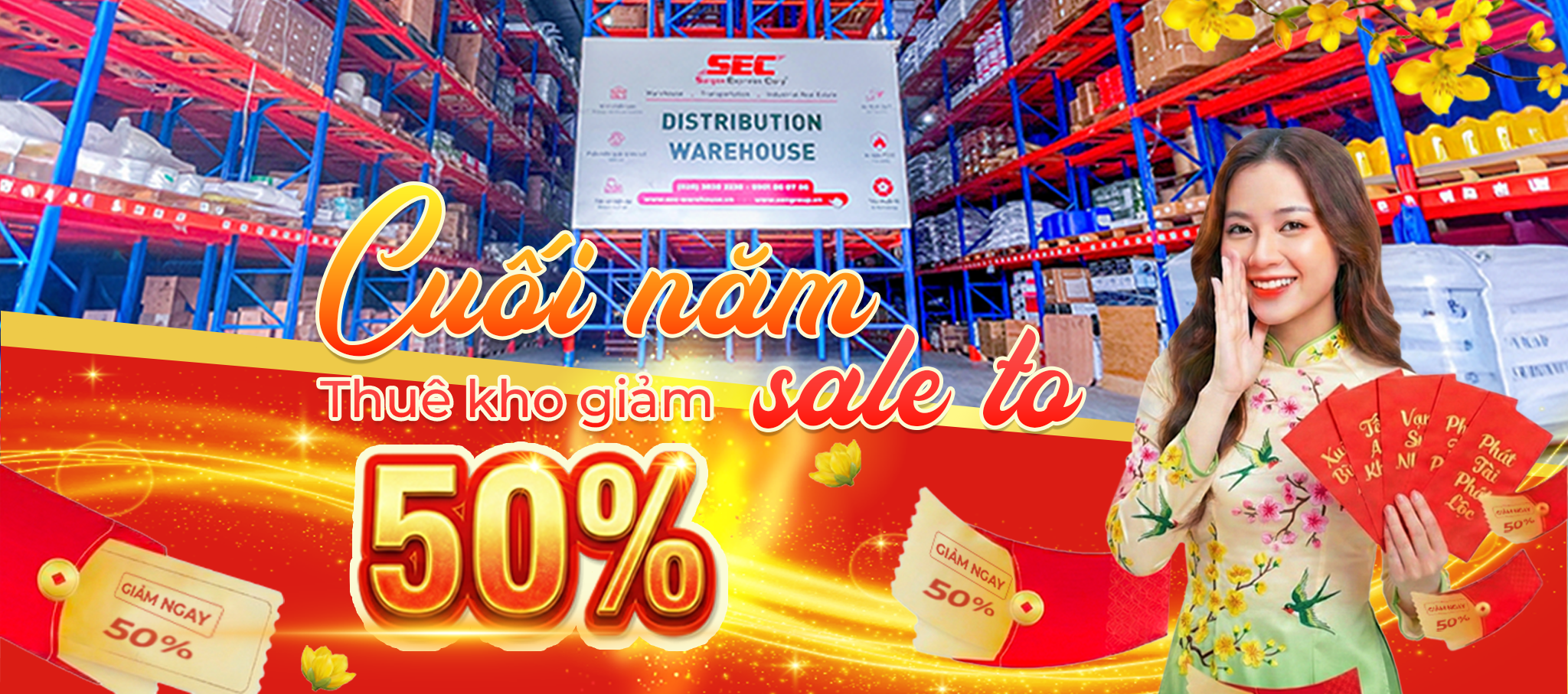 CUỐI NĂM SALE TO - THUÊ KHO GIẢM ĐẾN 50% - SEC Group