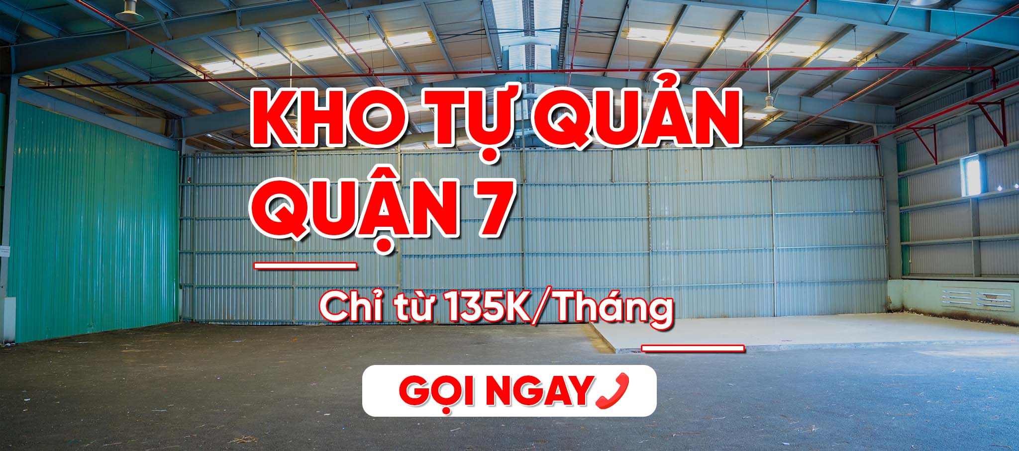 CHO THUÊ KHO TỰ QUẢN 510m2 TẠI ĐÀO TRÍ, QUẬN 7